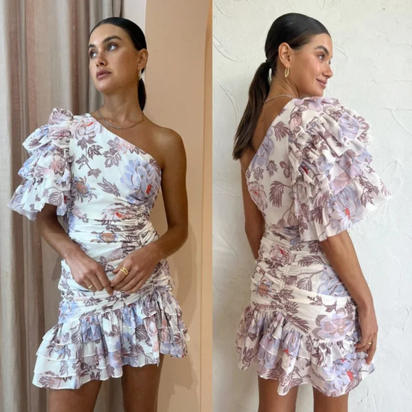 Anthropologie Magali Pascal Desa One-Shoulder Mini Dress Size XL NWT $595 - Picture 1 of 16